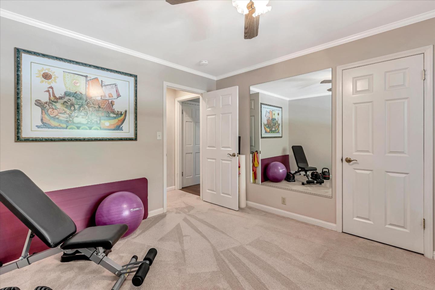 1929 Fordham Way Mountain View, CA 94040 - Photo 33 of 45 a view of a hallway with workspace and bedroom