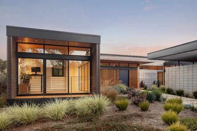 a front view of a house with balcony