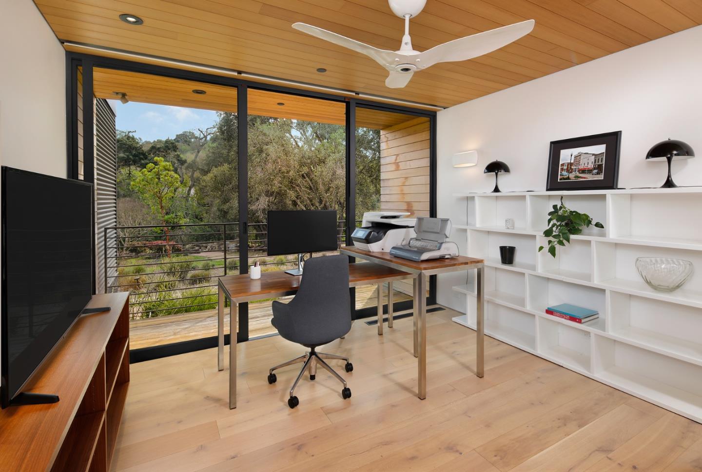 93 Broadacres Road Atherton, CA 94027 - Photo 11 of 18 a living room with furniture and a flat screen tv