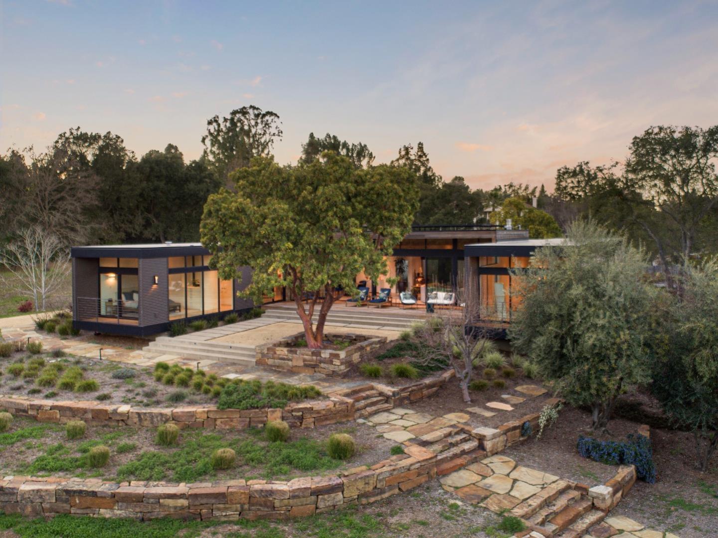 93 Broadacres Road Atherton, CA 94027 - Photo 15 of 18 a front view of a house with garden