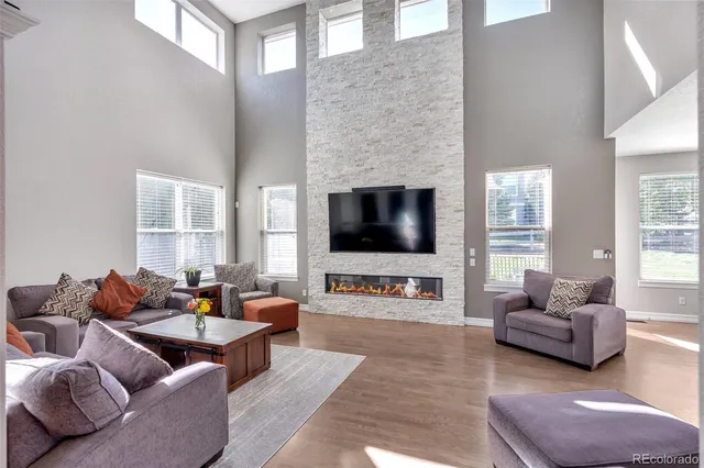 a living room with furniture or couch and a flat screen tv