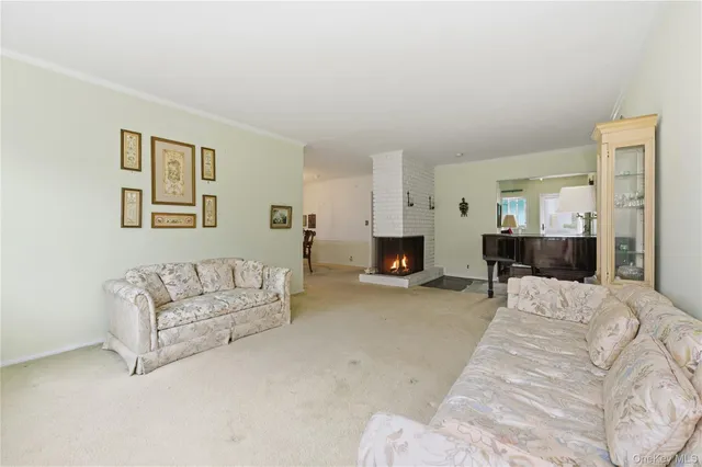 a living room with furniture and a couch