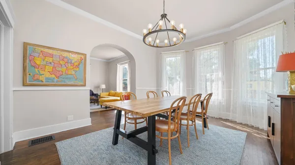 a room with window and furniture