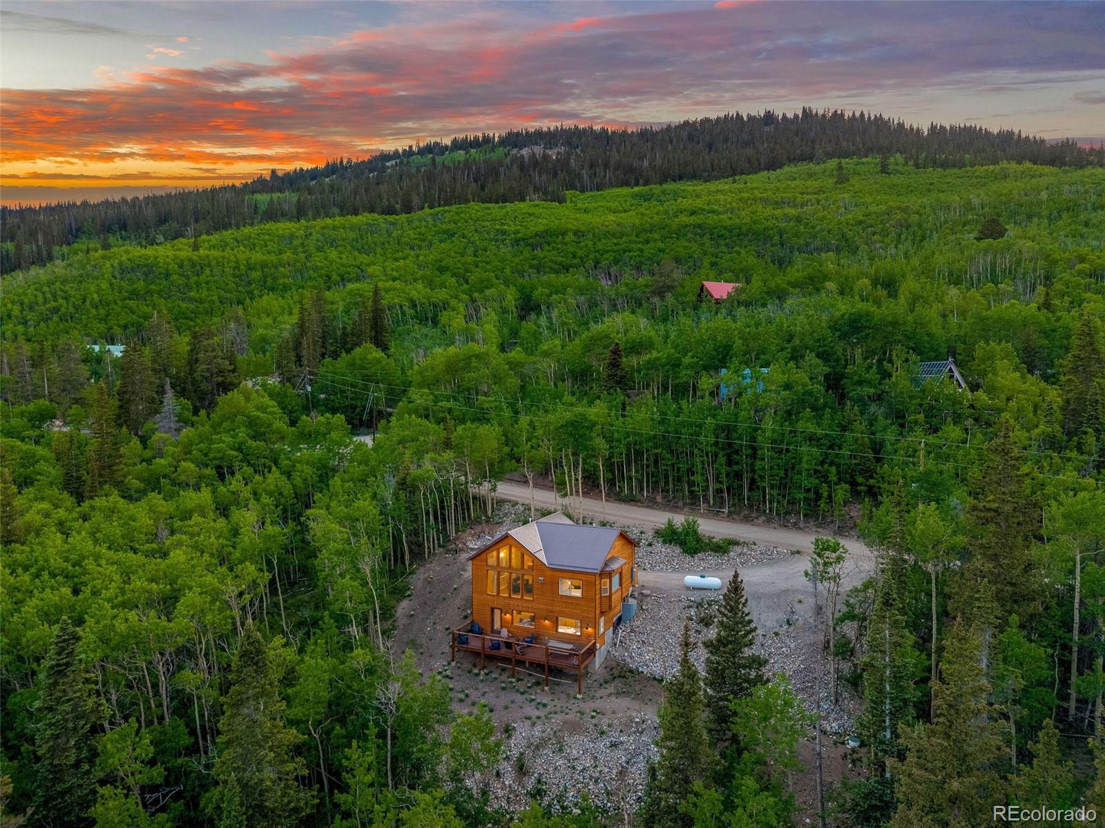 a view of a garden with a lake