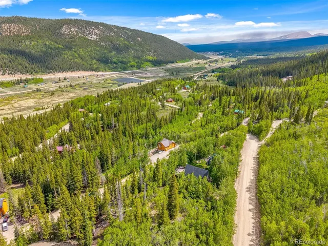 a view of an lake and mountain