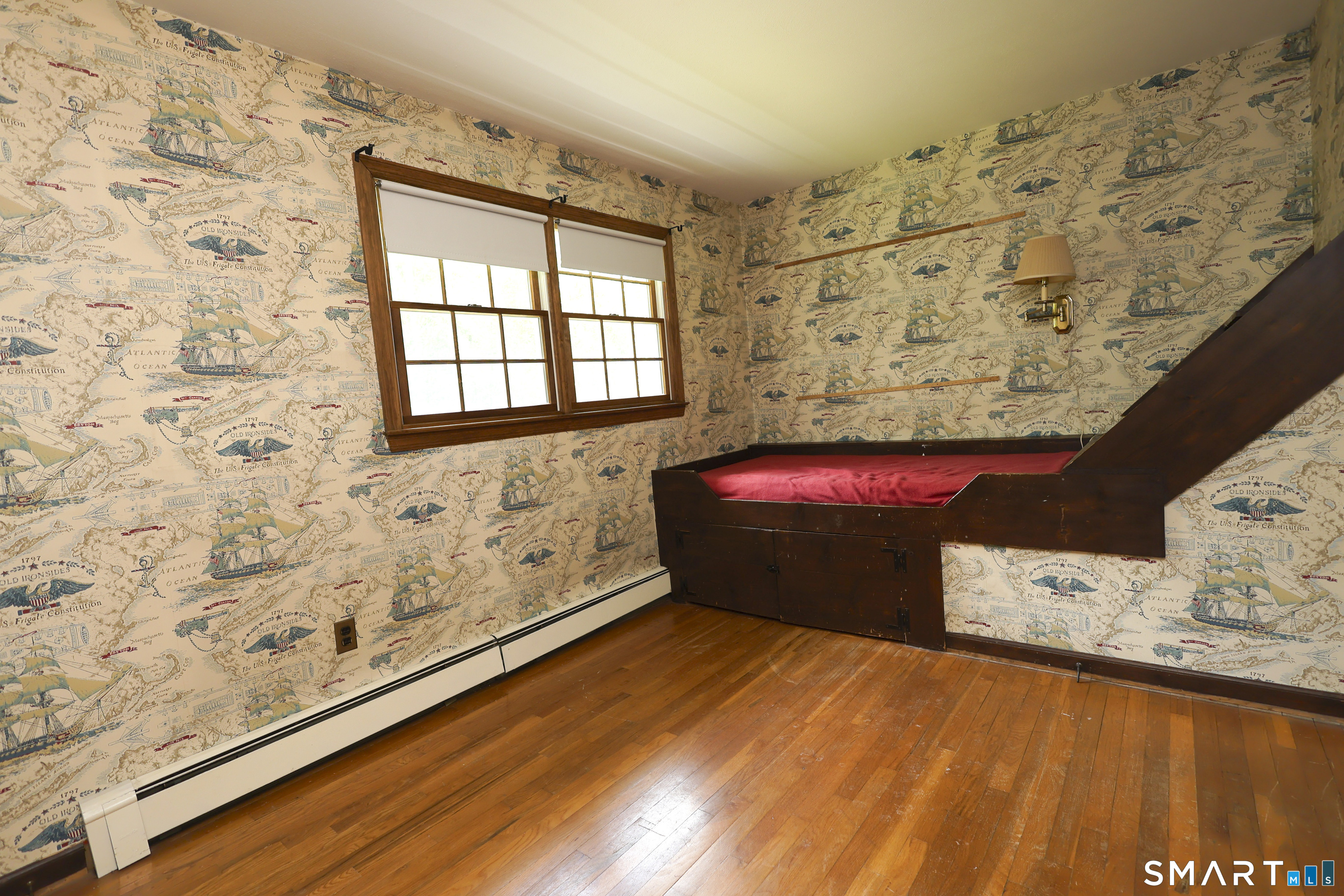 145 Wilton Road East Ridgefield, CT 06877 - Photo 24 of 37 Bedroom #2 with charming built ins nand hardwood floors.