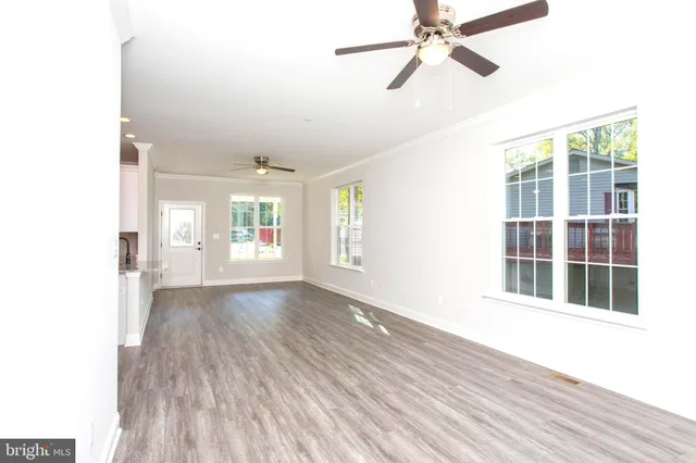 a view of an empty room and window