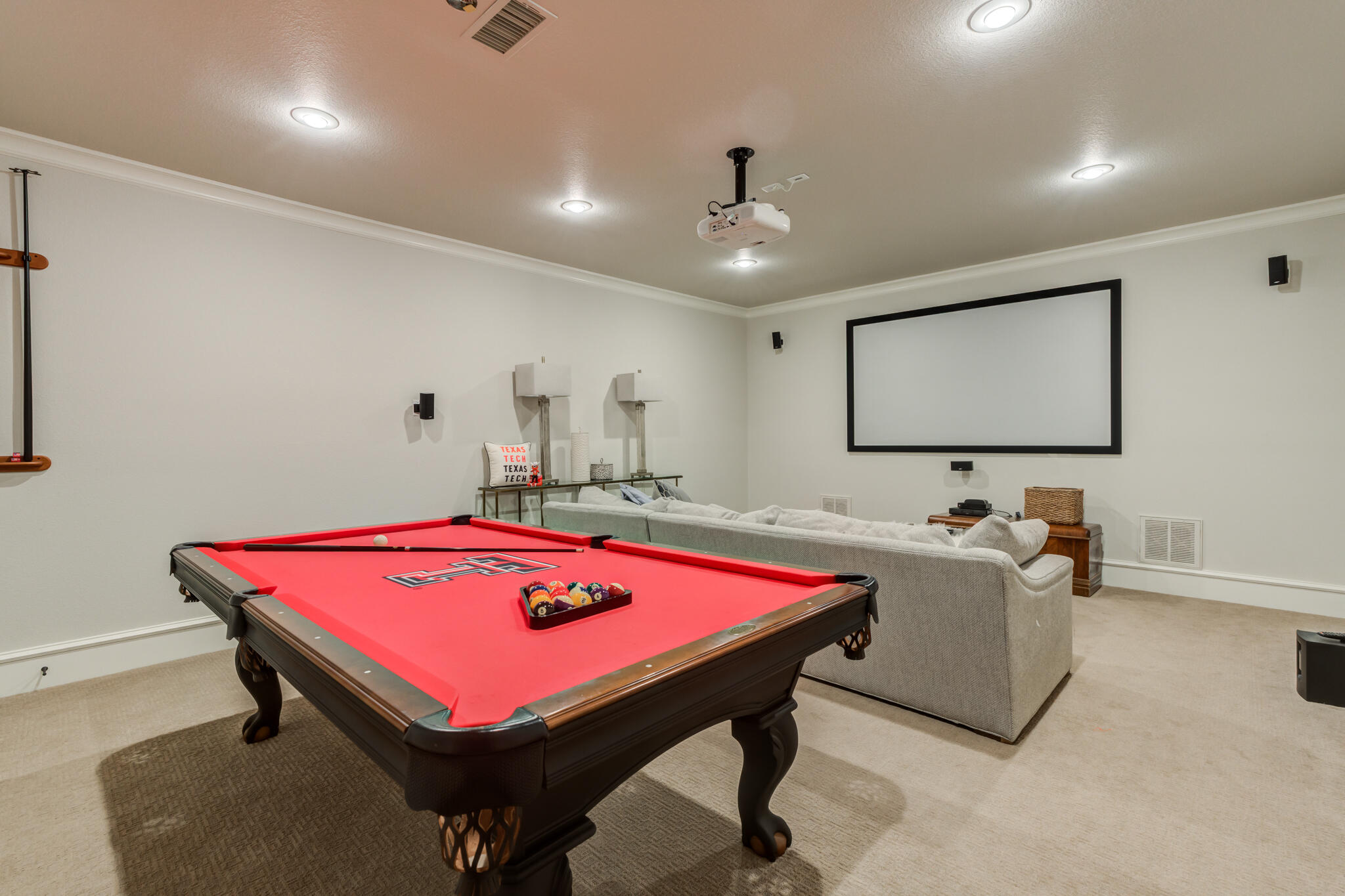 5006 117th Street Lubbock, TX 79424 - Photo 68 of 88 a room with furniture pool table and flat screen tv