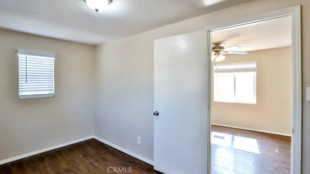 an empty room with a window