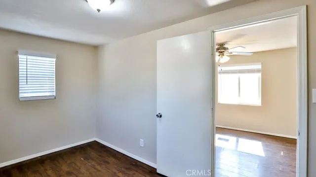 an empty room with a window