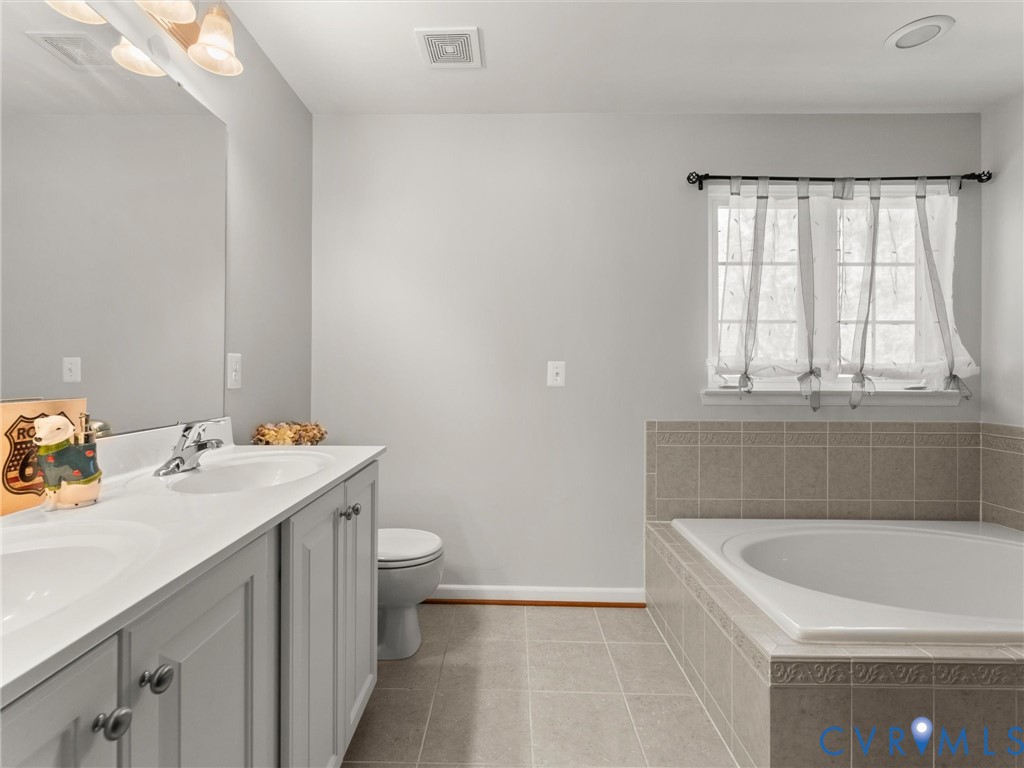 126 Reedy Creek Road Louisa, VA 23093 - Photo 41 of 65 Bathroom featuring a double vanity with light gray