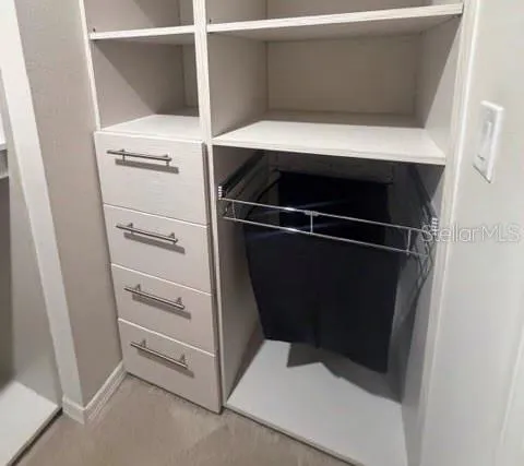 a close view of closet