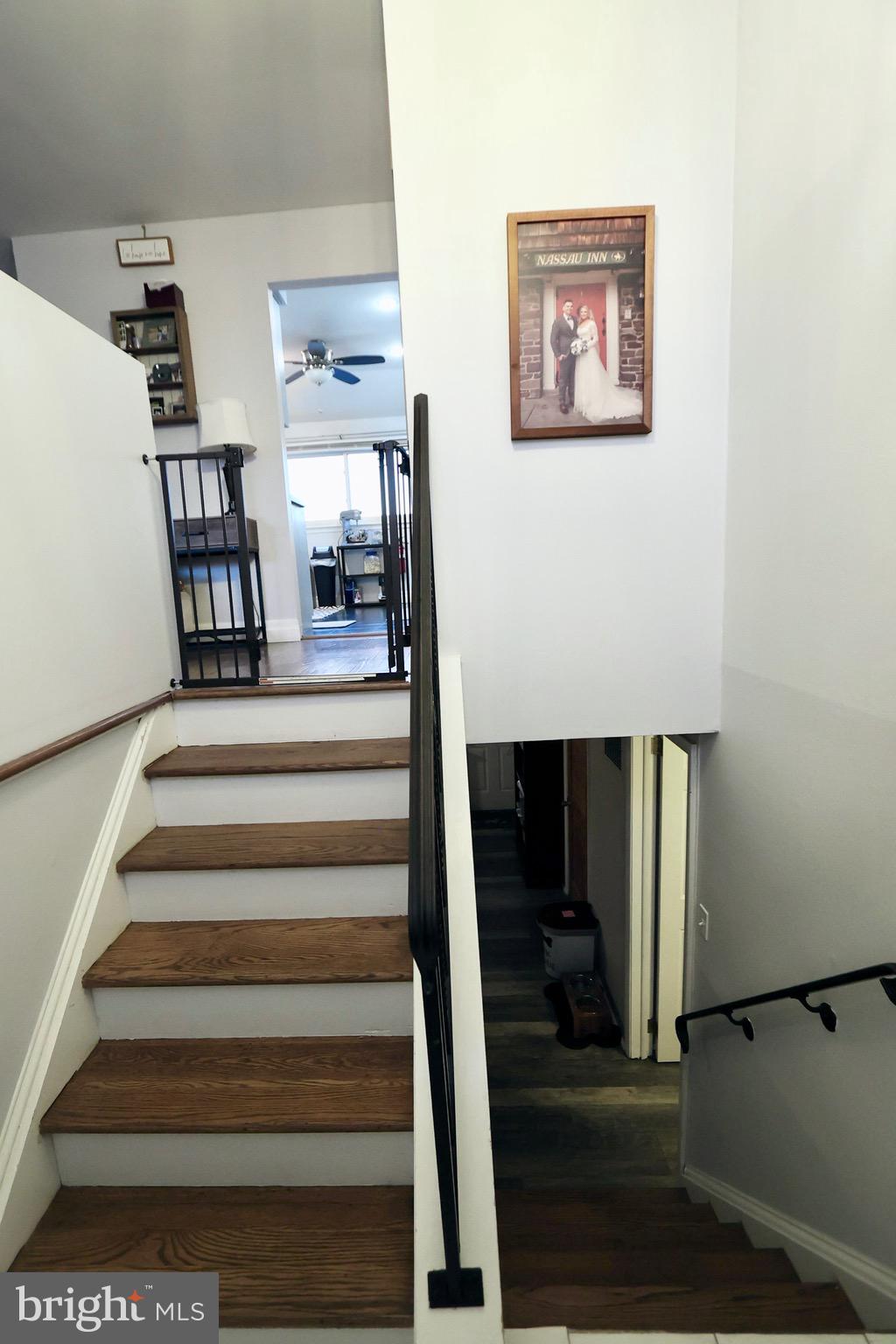1036 Surrey Road Somerdale, NJ 08083 - Photo 15 of 23 a view of a hallway with wooden floor and workspace