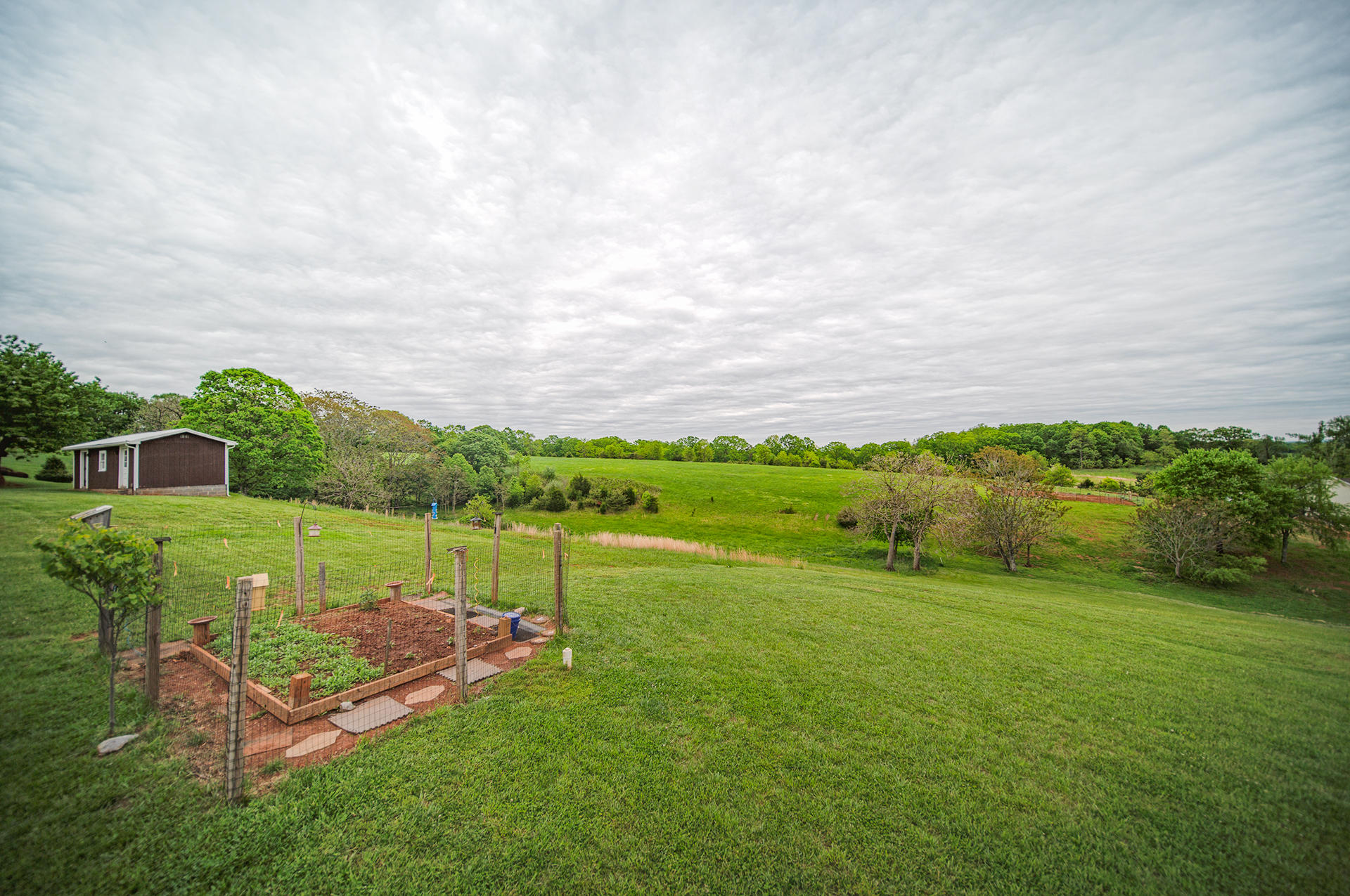 3746 Horseshoe Bend Road Goodview, VA 24095 - Photo 9 of 35 a view of a garden with a building in the background