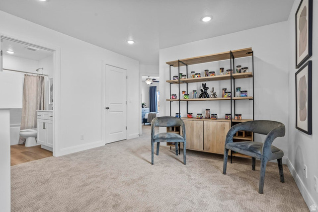 488 West Greenstone Pl Street, Unit 1010 St. George, UT 84790 - Photo 20 of 34 Open interior space featuring recessed lighting and neutral carpeting