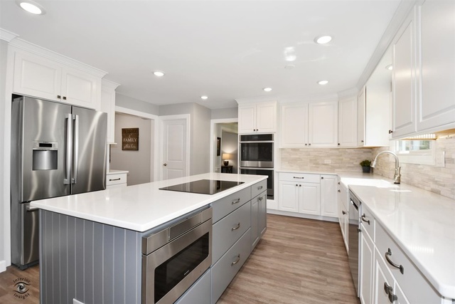 1536 Carlyle Road Naperville, IL 60564 - Photo 8 of 65 a kitchen with a sink a counter top space stainless steel appliances and cabinets