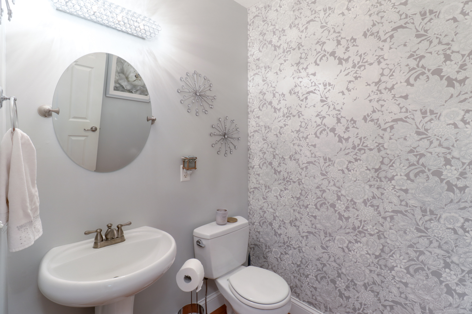 1099 Balsam Road Normal, IL 61761 - Photo 21 of 45 a bathroom with a toilet sink and mirror