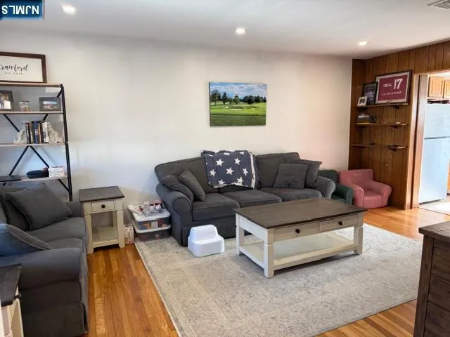 a living room with furniture and a couch