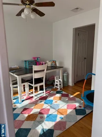 a bedroom with furniture and a bed