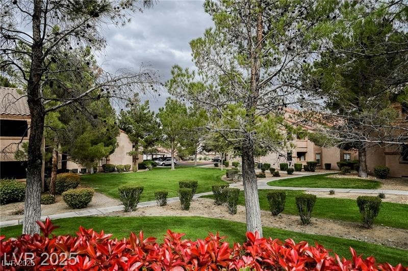 View of home's community featuring a yard