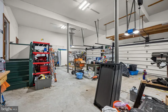 a view of hallway with washer and dryer