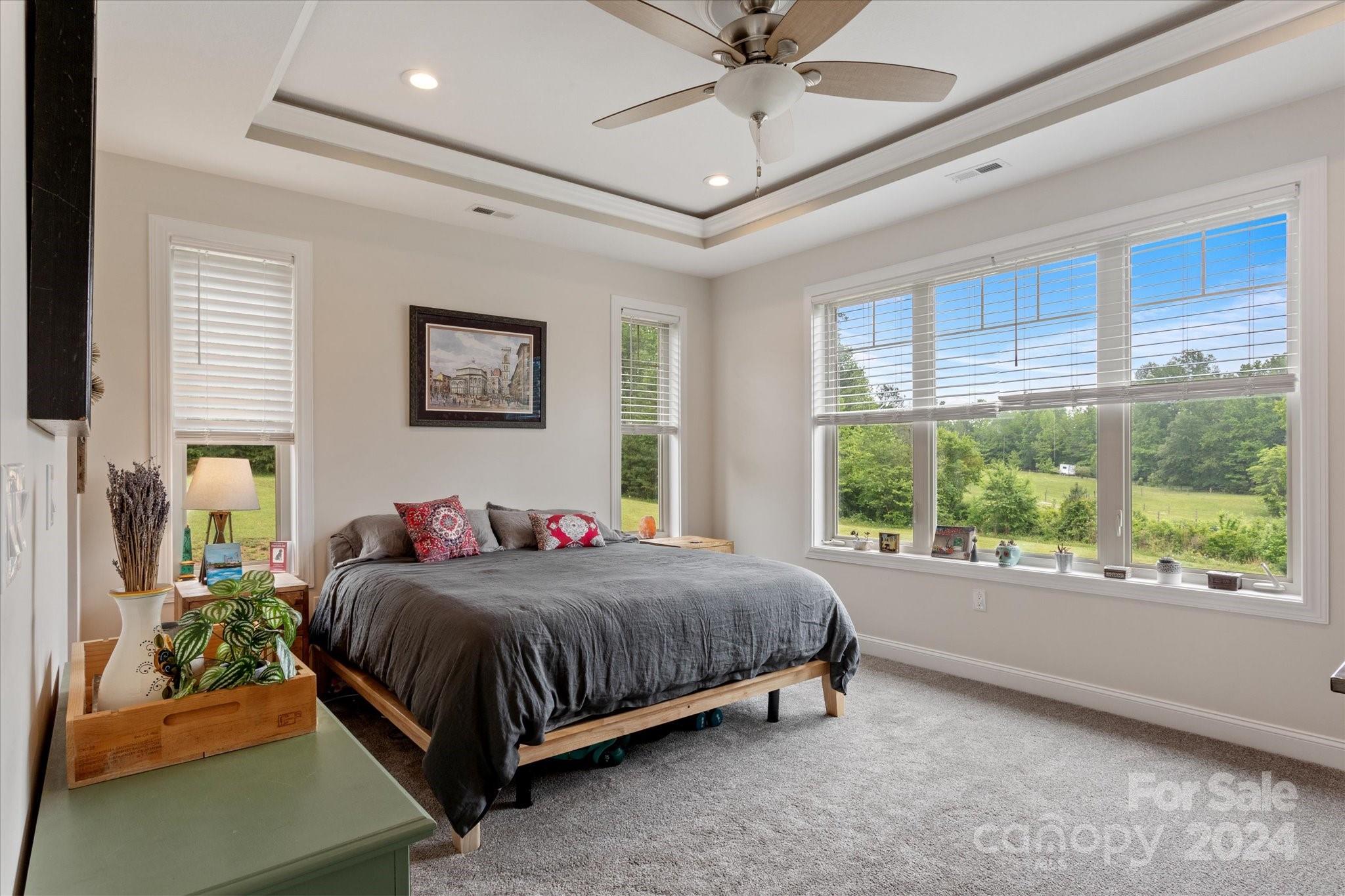 464 Hooper Creek Road Tryon, NC 28782 - Photo 12 of 24 a living room with a bed furniture and a large window