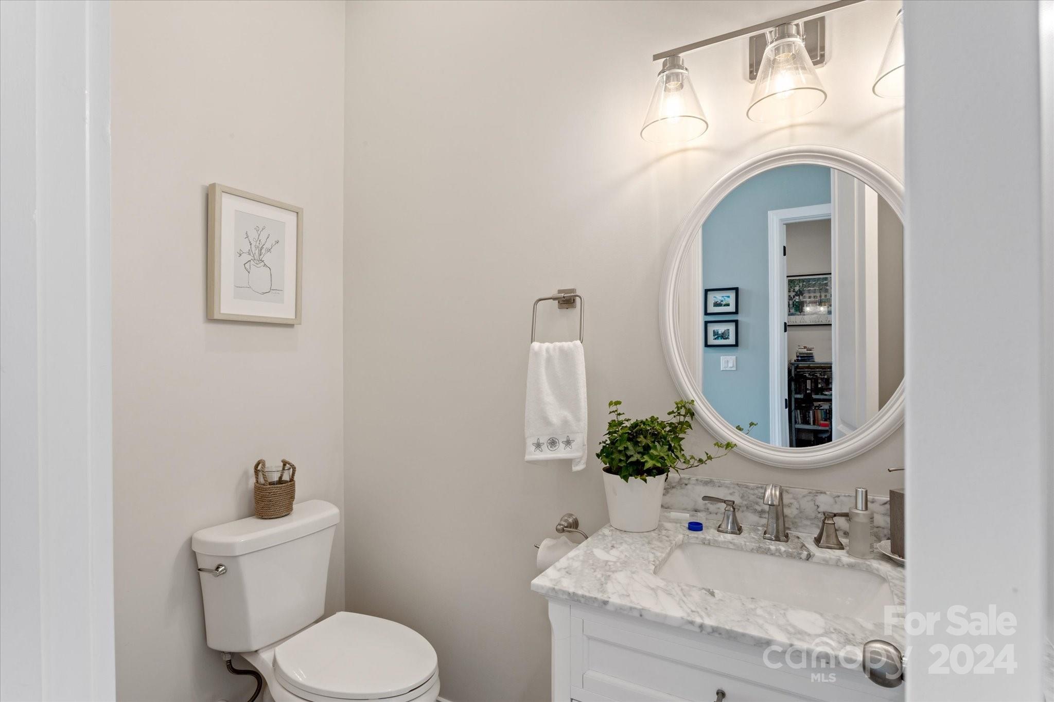 464 Hooper Creek Road Tryon, NC 28782 - Photo 17 of 24 a bathroom with a toilet sink and mirror