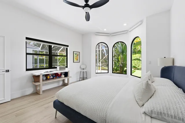 a room with furniture and windows