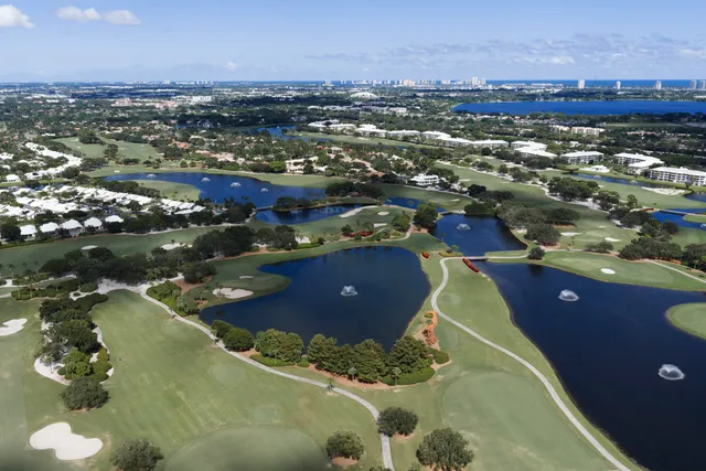 a view of a city with swimming pool