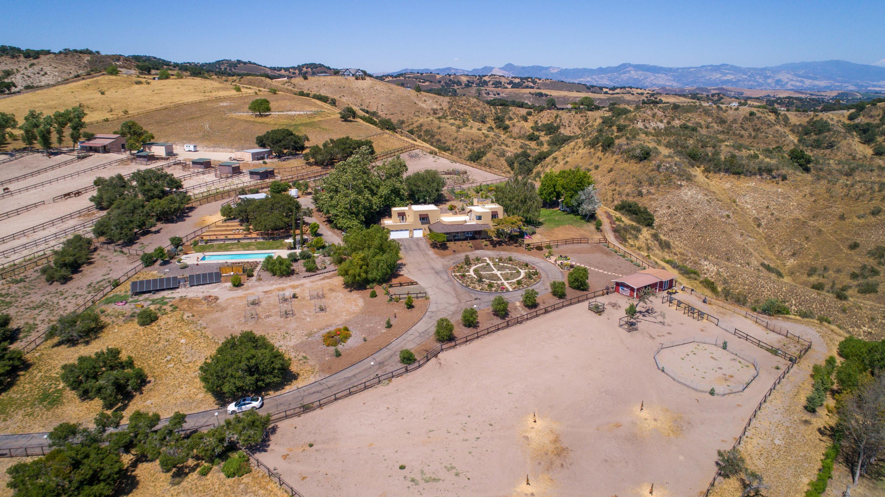 1833 Cougar Ridge Road Buellton, CA 93427 - Photo 44 of 49 an aerial view of a house with a mountain
