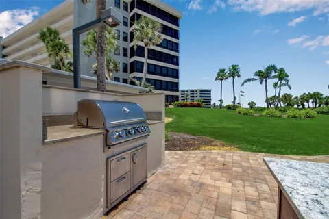 a view of a backyard of a house