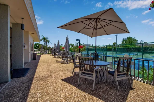 a view of a building with a street