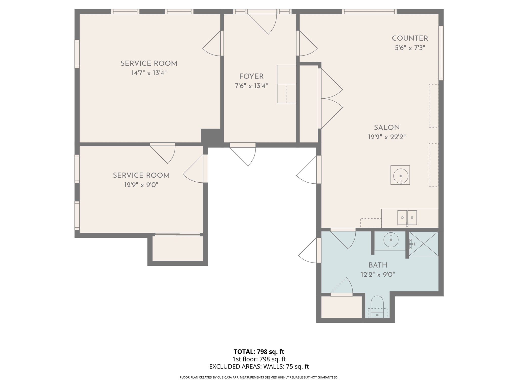 23566 Adams Street Independence, WI 54747 - Photo 59 of 59 Salon Floor Plan - 1st Floor
