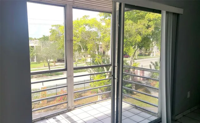 a view of livingroom with hallway