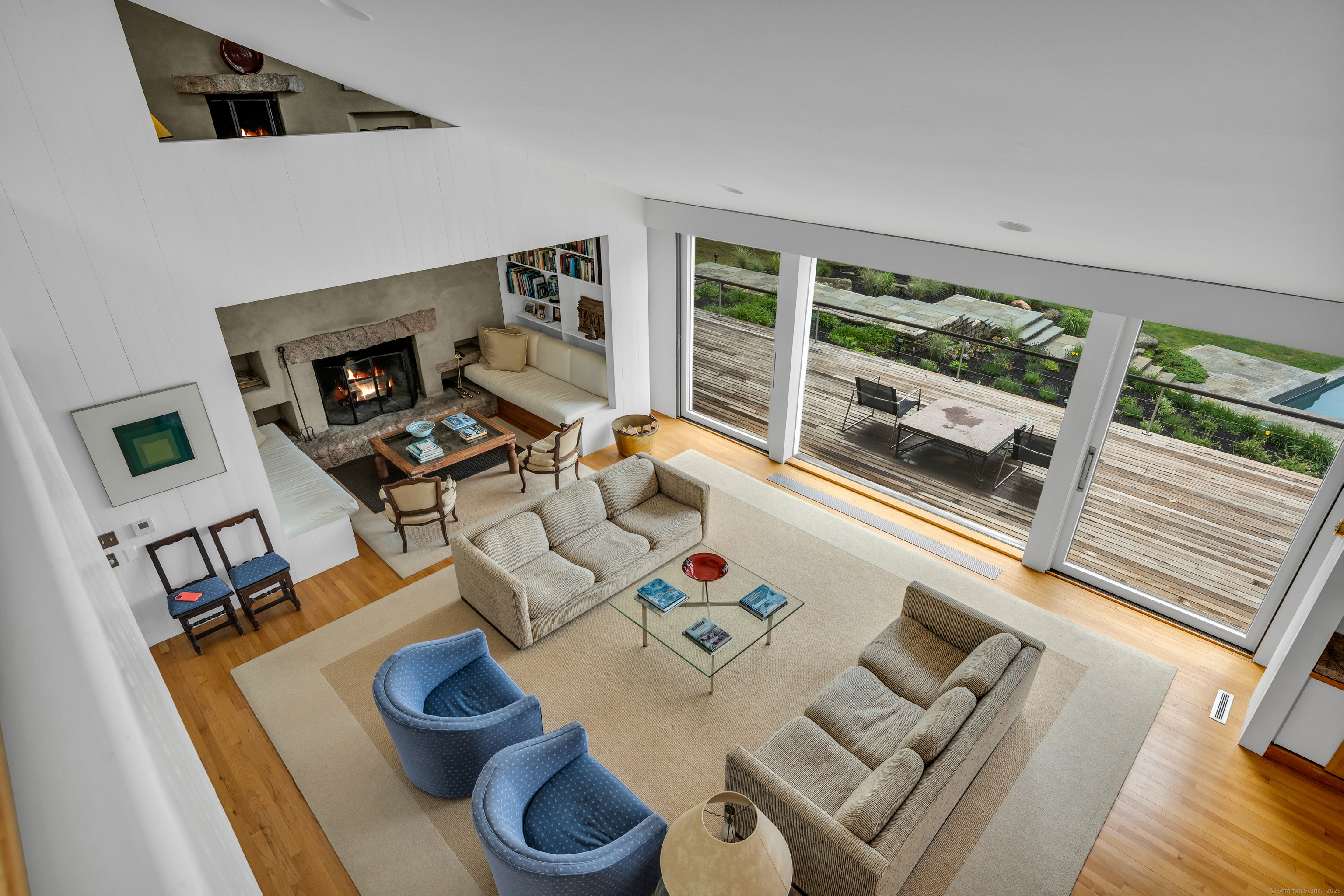 51 Andrews Road Guilford, CT 06437 - Photo 38 of 40 A view from the upstairs hallway looking into the Living Room.