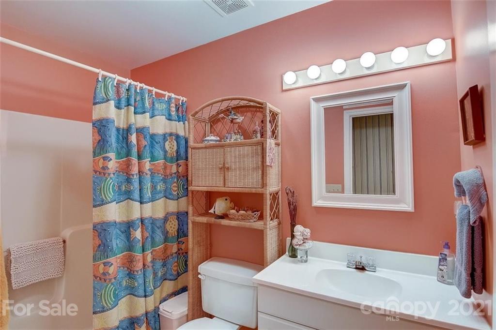 3271 Polk County Line Road Rutherfordton, NC 28139 - Photo 36 of 48 a bathroom with a sink a mirror and a toilet
