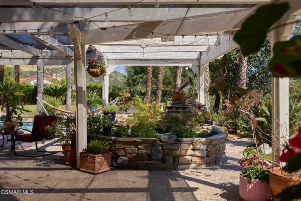 a view of a garden