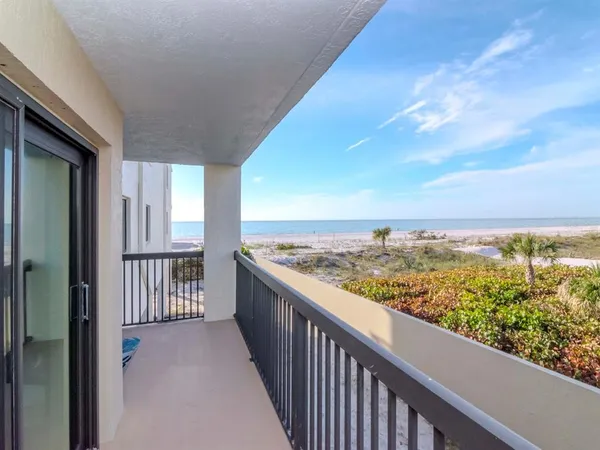 a view of ocean from a balcony