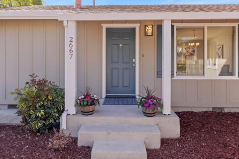 a front view of a house