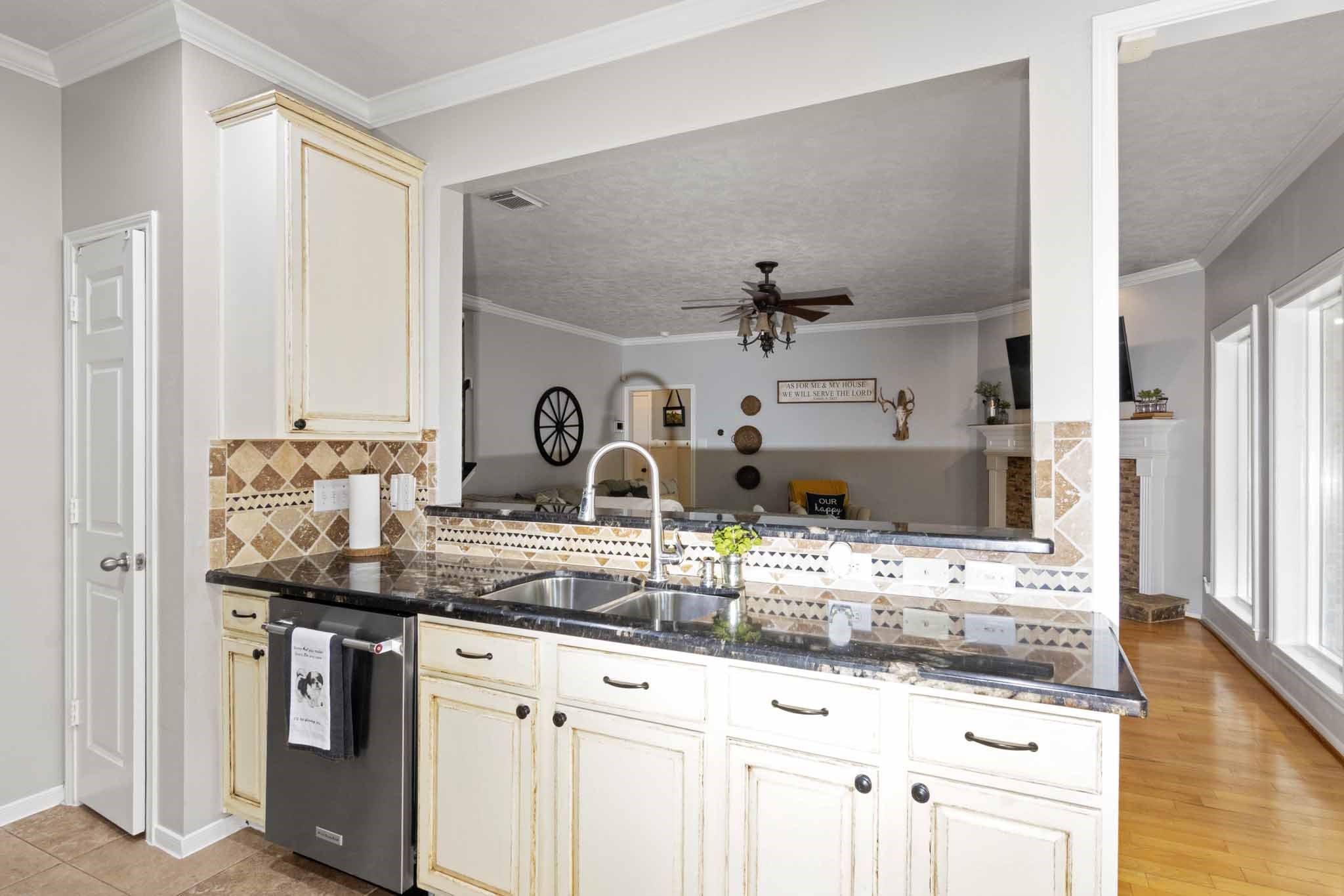 4311 Green Tree Court Pasadena, TX 77505 - Photo 19 of 49 Kitchen opens to living room.