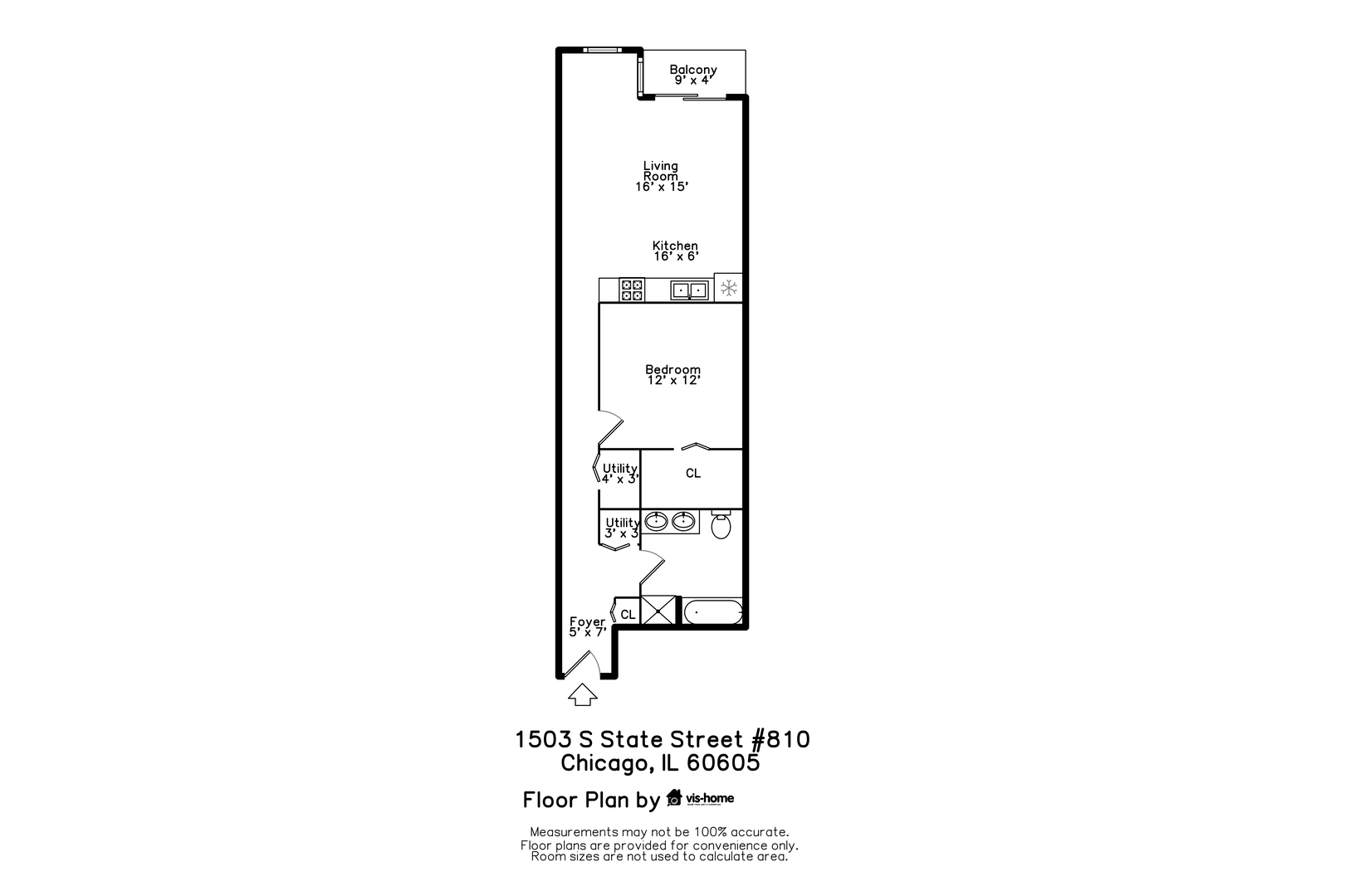 1503 South State Street, Unit 810 Chicago, IL 60605 - Photo 16 of 16 a picture of a wall with white wall picture