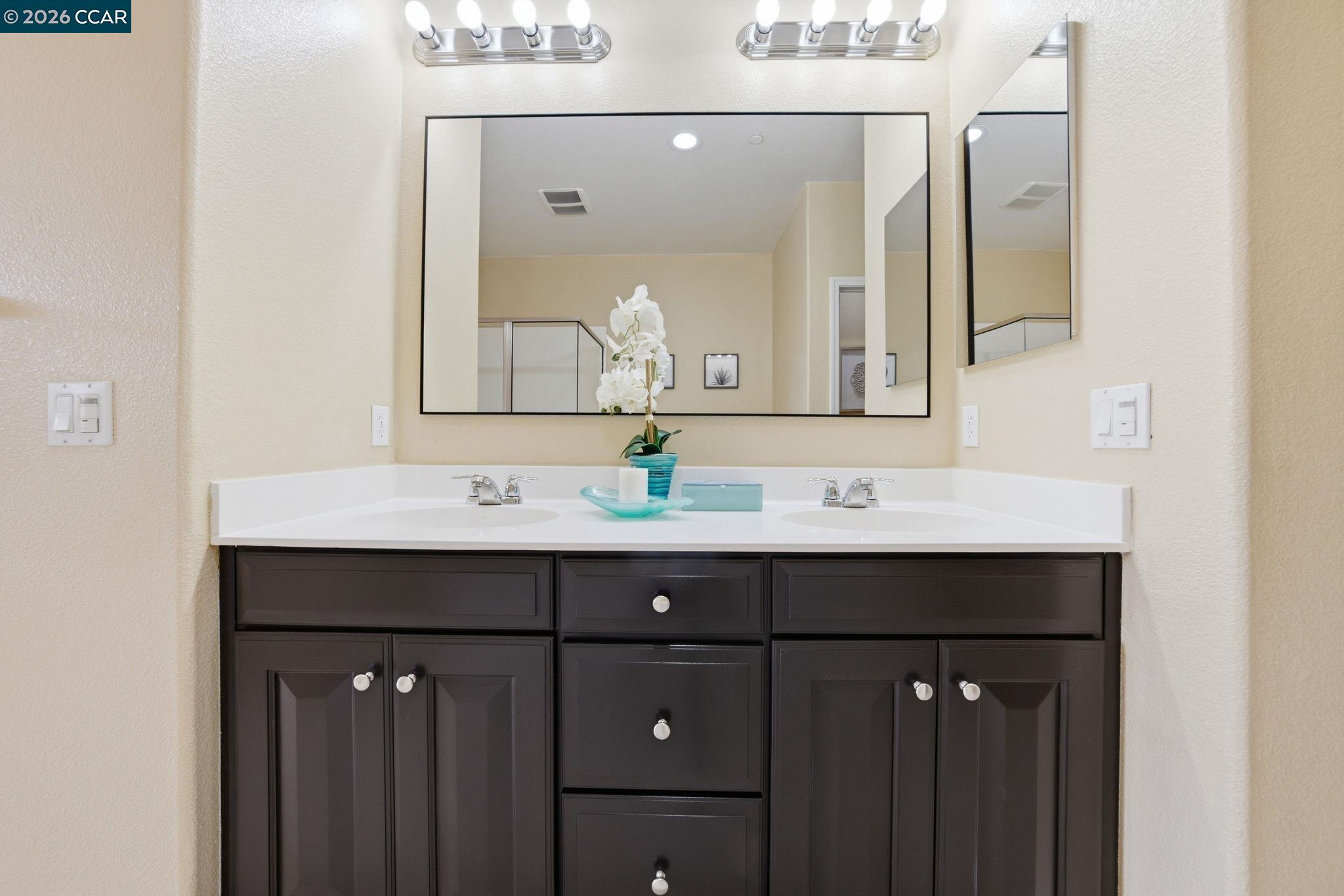 252 Sullivan Way Hayward, CA 94541 - Photo 30 of 55 a bathroom with a sink and a mirror