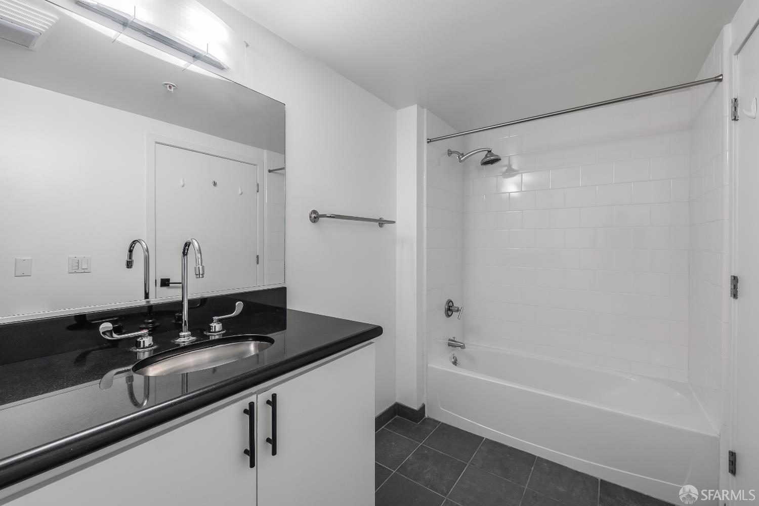 Harrison Street San Francisco, CA 94110 - Photo 19 of 26 a bathroom with a sink and a mirror