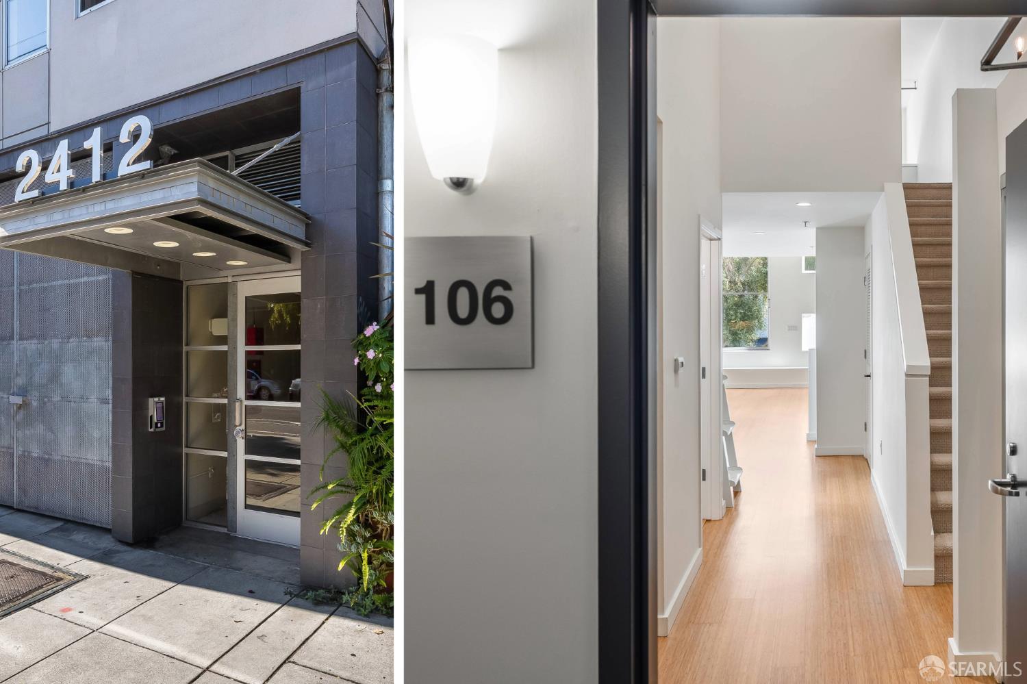 Harrison Street San Francisco, CA 94110 - Photo 2 of 26 a view of a hallway and interior of the house