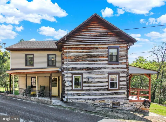 a front view of a house