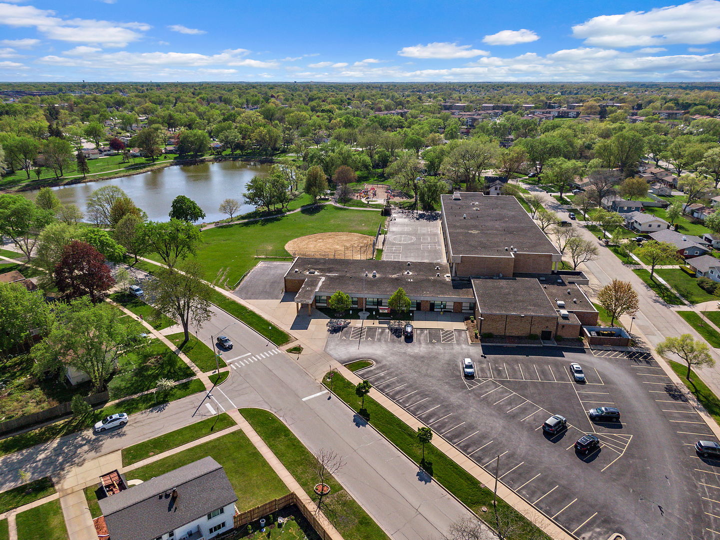 710 Olive Street Hoffman Estates, IL 60169 - Photo 28 of 30 an aerial view of a house with outdoor space lake view and boat