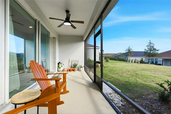 a outdoor space with chairs