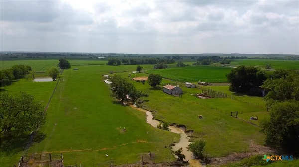 a view of a lake with houses