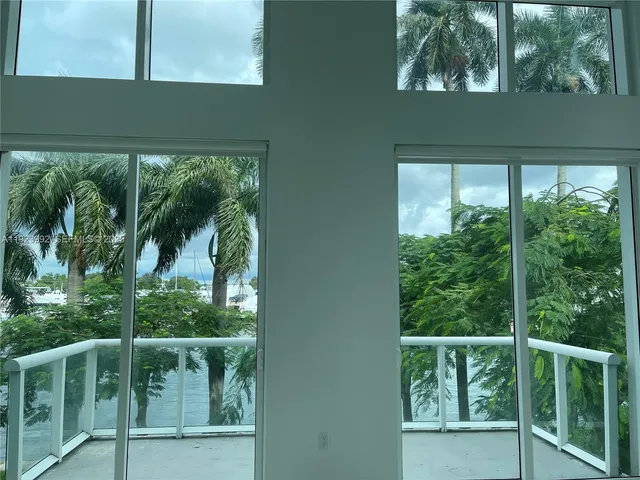 a view of a yard from a window