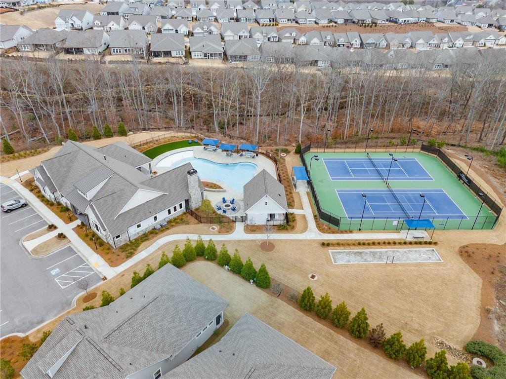 6667 Rivergreen Road Flowery Branch, GA 30542 - Photo 50 of 50 an aerial view of a house with a swimming pool